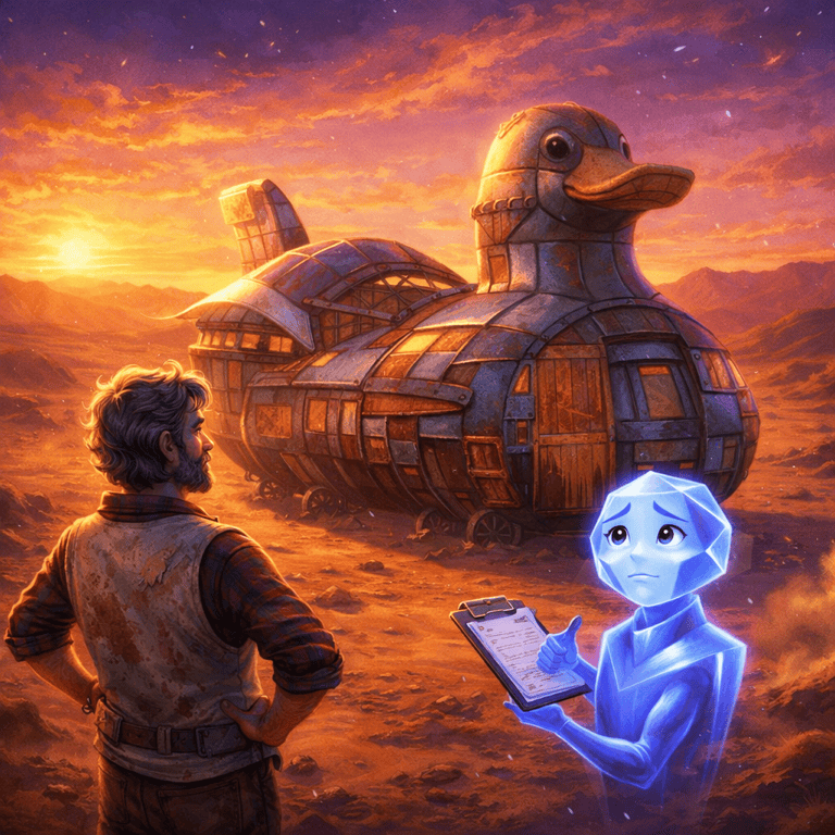 A very weird ship being built